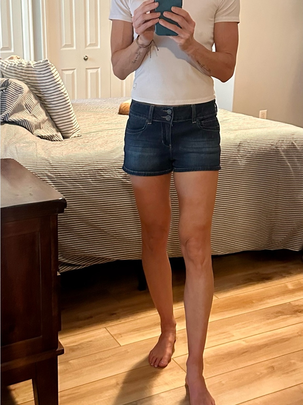 Guess Women’s Dark Indigo Denim Shorts